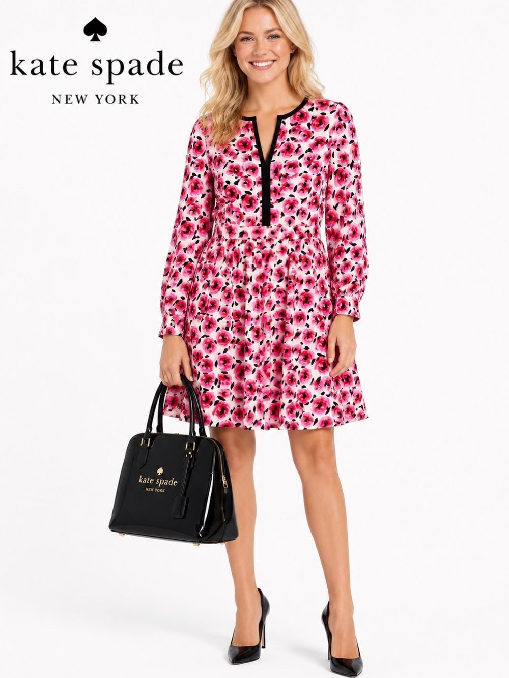 Kate Spade New York Floral Silk Dress – Size 6